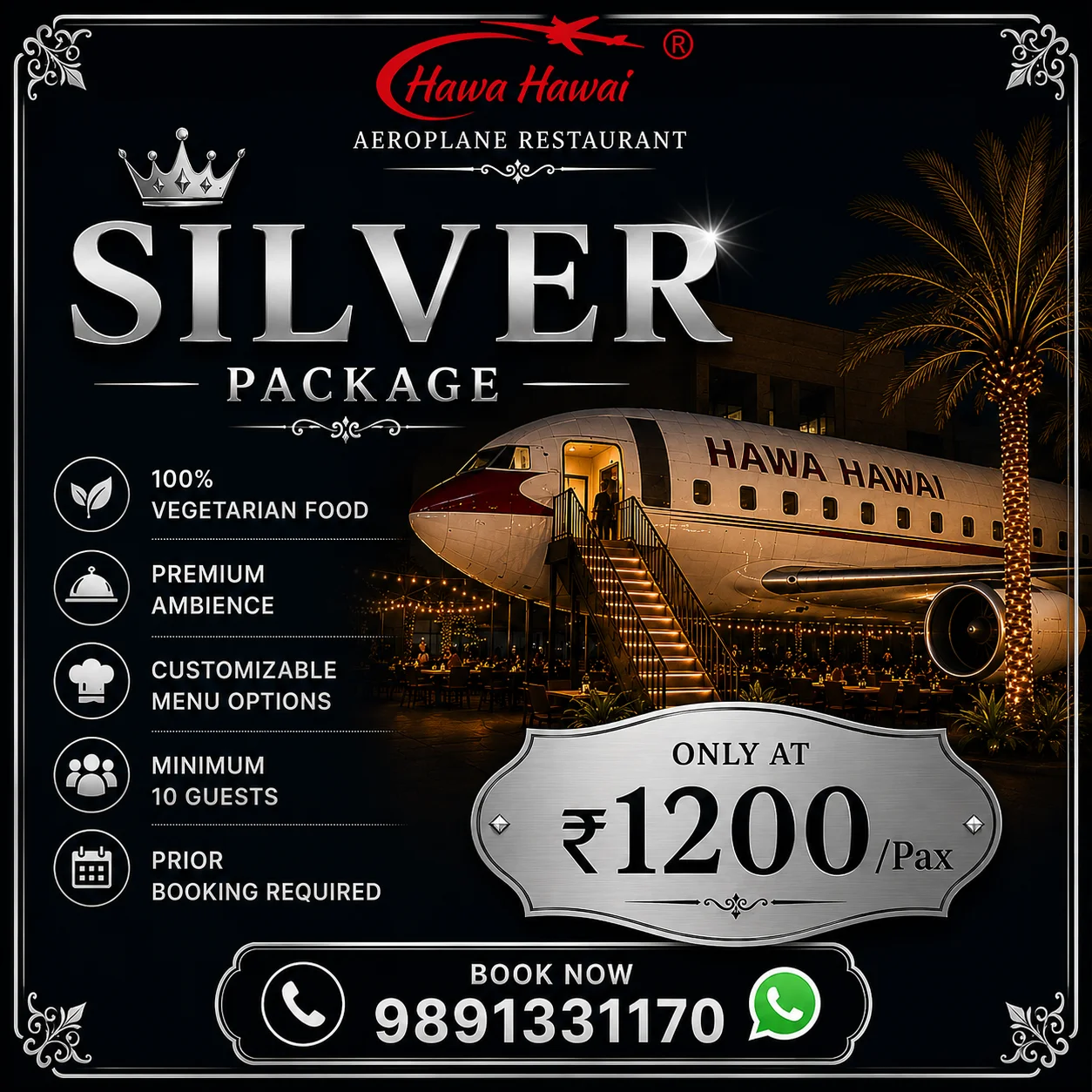 Silver party package booking